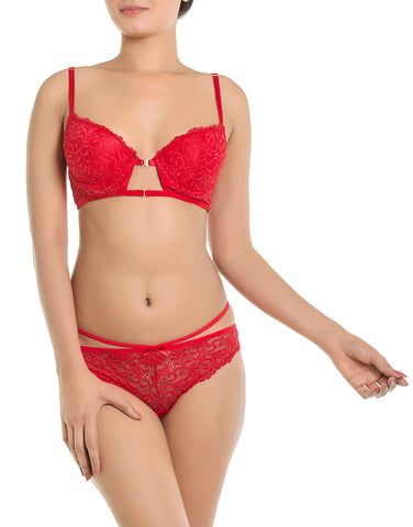 FRONT OPEN PUSH UP BRA AND THONG SET – FORMULA ONE