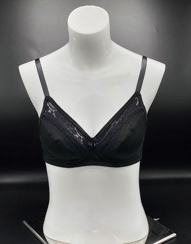 Losha Cotton Wire free Cut N Sew Bra- Black