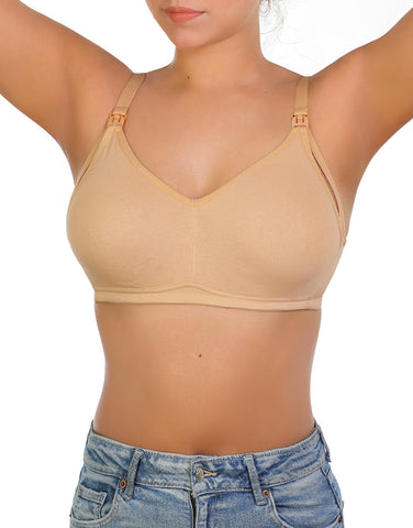 LOSHA DOUBLE LAYERED WIRE-FREE NURSING BRA-SKIN