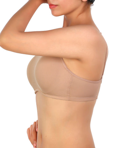 LOSHA LIGHTLY PADDED SUPPER SUPPORT WIRED CAMI STYLE T-SHIRT BRA -SKIN