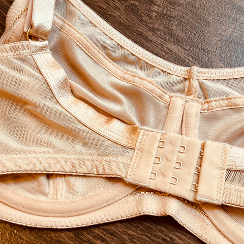Losha Plus Quattro Support Full-Coverage Wired Bra With Side Shaping Panels-TOASTED ALMOND