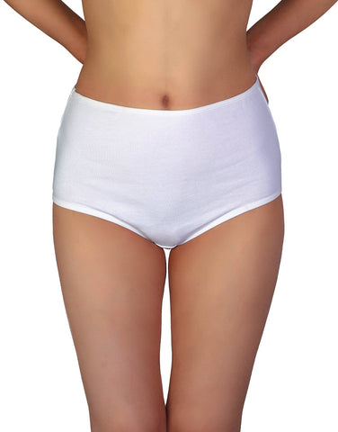 LOSHA SUPPER SOFT HIGH WAISTED COTTON PANTY-WHITE