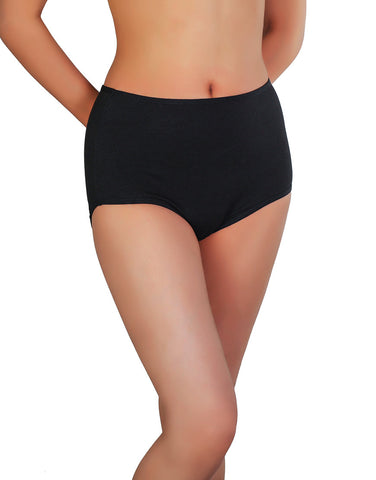 LOSHA SUPPER SOFT HIGH WAISTED COTTON PANTY-BLACK