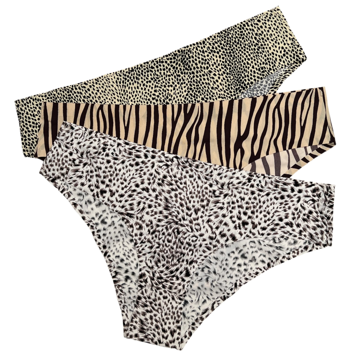 Losha Pack of 3 Laser Cut  Panties -Animal Print