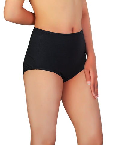 LOSHA SUPPER SOFT HIGH WAISTED COTTON PANTY-BLACK