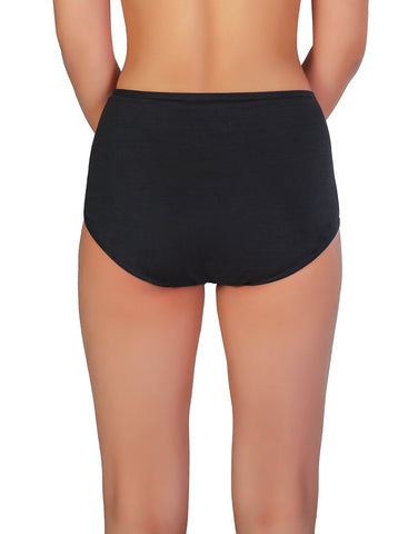 LOSHA SUPPER SOFT HIGH WAISTED COTTON PANTY-BLACK