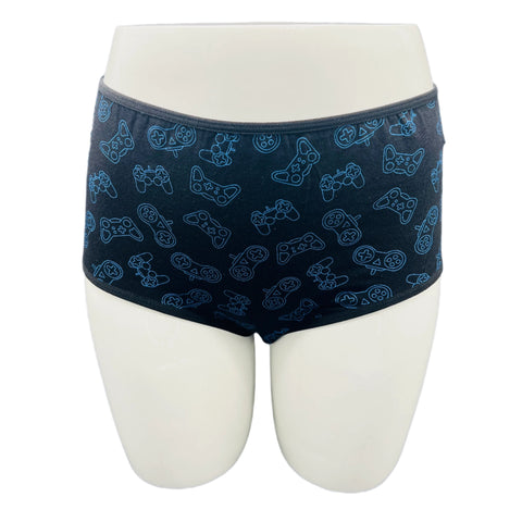 LOSHA SUPPER SOFT HIGH  WAISTED COTTON PANTY-GAME BLACK