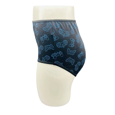 LOSHA SUPPER SOFT HIGH  WAISTED COTTON PANTY-GAME BLACK