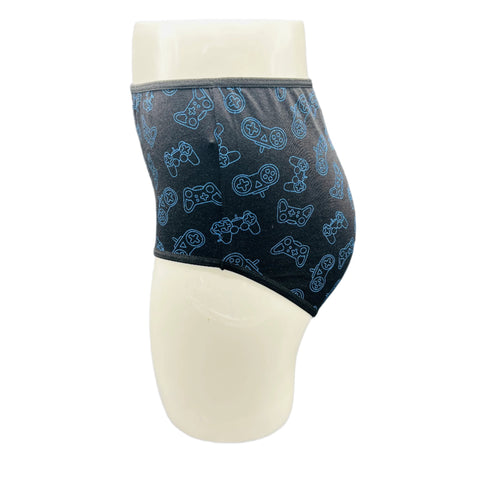 LOSHA SUPPER SOFT HIGH  WAISTED COTTON PANTY-GAME BLACK