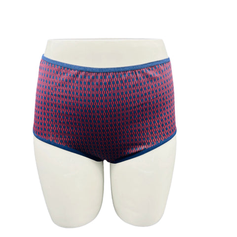 LOSHA SUPPER SOFT HIGH  WAISTED COTTON PANTY-GEOMETRIC PRINT