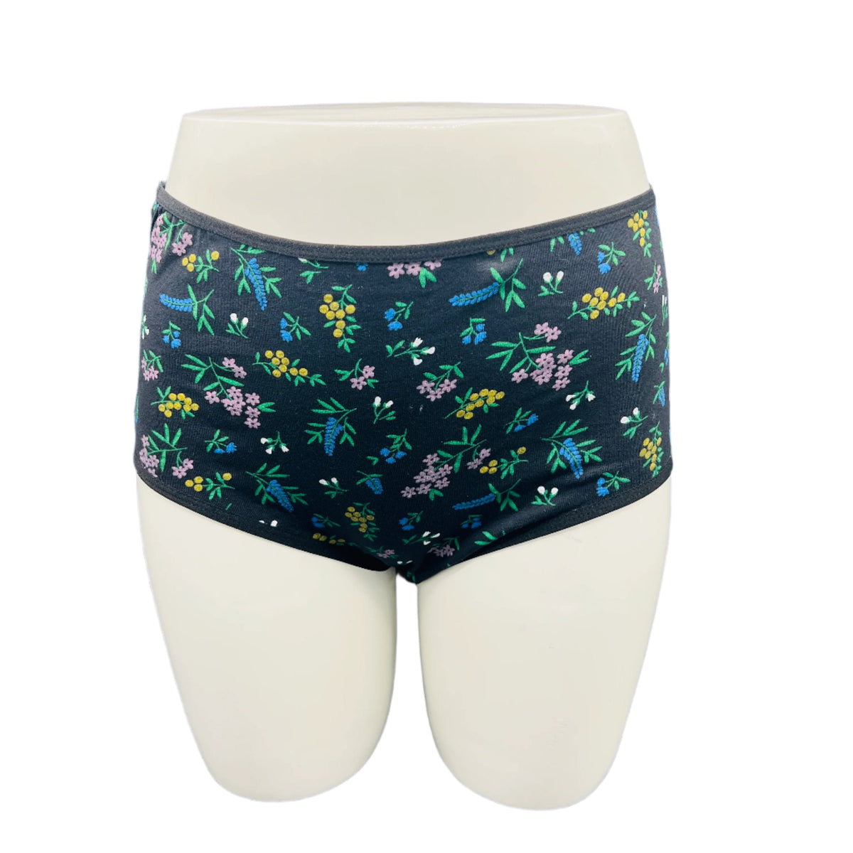 LOSHA SUPPER SOFT HIGH  WAISTED COTTON PANTY-FLORAL PRINT