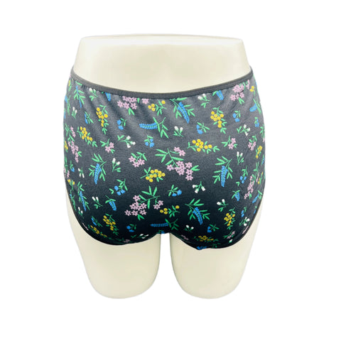 LOSHA SUPPER SOFT HIGH  WAISTED COTTON PANTY-FLORAL PRINT