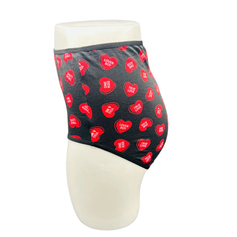 LOSHA SUPPER SOFT HIGH  WAISTED COTTON PANTY-RED HEARTS