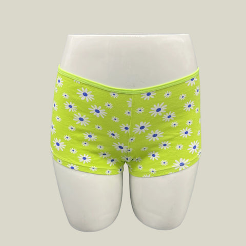 LOSHA SUPER SOFT BOY SHORTS COTTON BRIEF-DAISY PRINT