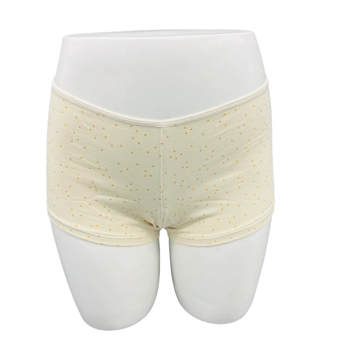 LOSHA SUPER SOFT BOY SHORTS COTTON BRIEF-GOLDEN DOTS (OFF WHITE )