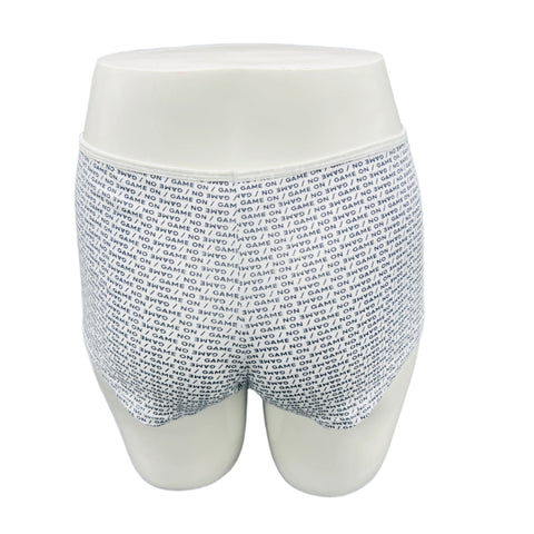 LOSHA SUPER SOFT BOY SHORTS COTTON BRIEF-GAME ON(WHITE)