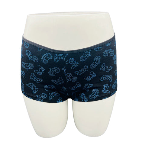 LOSHA SUPER SOFT BOY SHORTS COTTON BRIEF-GAME BLACK