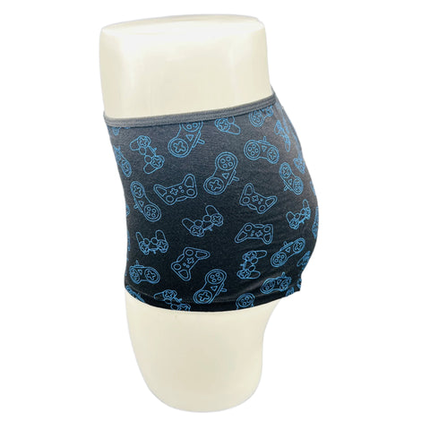 LOSHA SUPER SOFT BOY SHORTS COTTON BRIEF-GAME BLACK