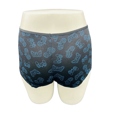 LOSHA SUPER SOFT BOY SHORTS COTTON BRIEF-GAME BLACK
