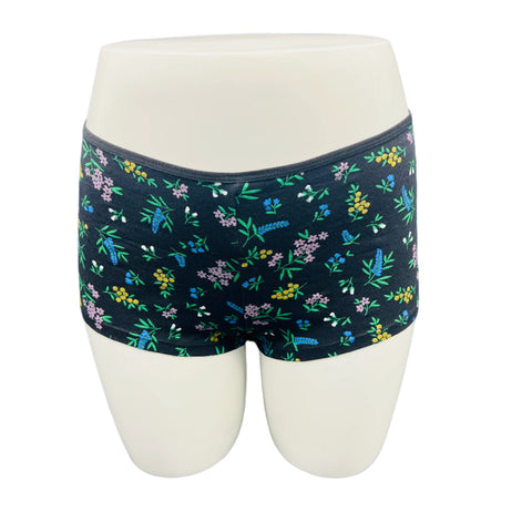 LOSHA SUPER SOFT BOY SHORTS COTTON BRIEF-FLORAL PRINT