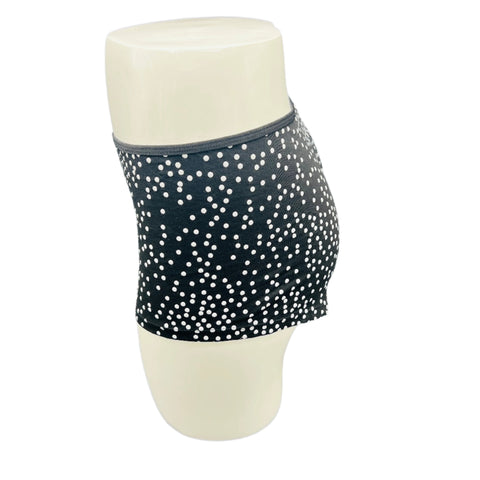 LOSHA SUPER SOFT BOY SHORTS COTTON BRIEF-POLKA DOTS (BLACK)