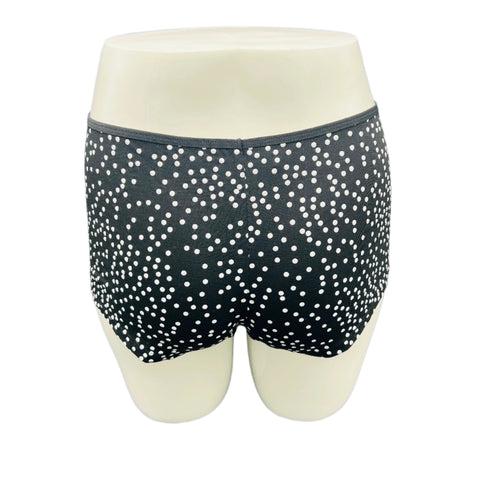 LOSHA SUPER SOFT BOY SHORTS COTTON BRIEF-POLKA DOTS (BLACK)
