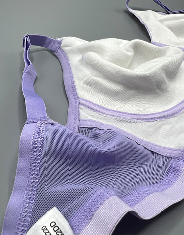Losha True Curv Double Layered Non Wired Full Coverage Super Support Bra -Purple Print