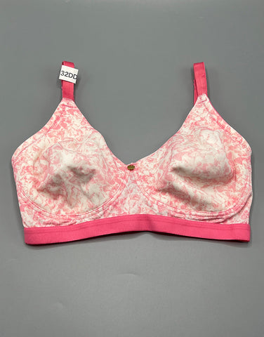 Losha True Curv Double Layered Non Wired Full Coverage Super Support Bra - Pink Print
