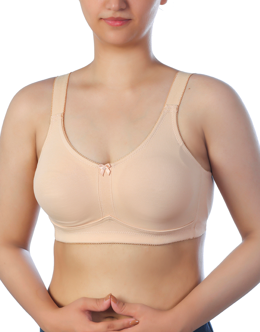 LOSHA FULL COVERAGE POST SURGICAL BRA WITH BROAD ELASTIC STRAP -SKIN