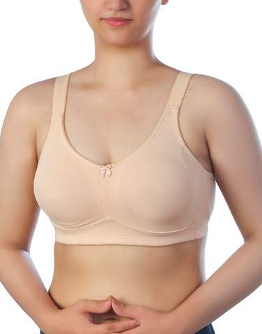 LOSHA FULL COVERAGE POST SURGICAL BRA WITH BROAD ELASTIC STRAP -SKIN