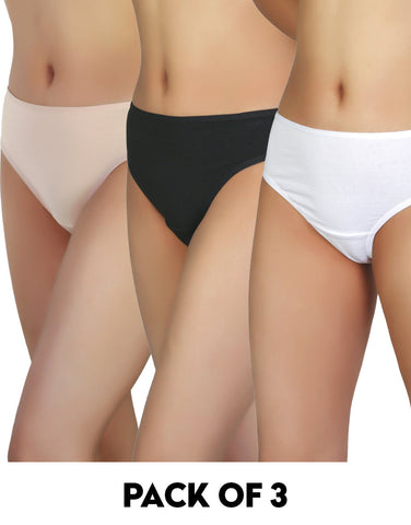 PACK OF 3 LOSHA SUPER SOFT COTTON  THONG-ASSORTED