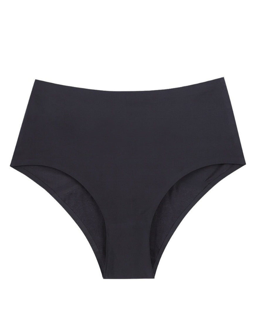 Losha High Waist laser Cut 4 layered Period Panty -Black