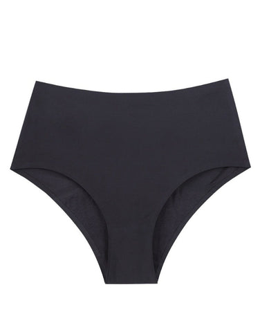 Losha High Waist laser Cut 4 layered Period Panty -Black