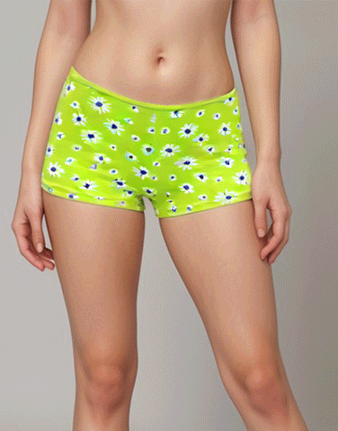 LOSHA SUPER SOFT BOY SHORTS COTTON BRIEF-DAISY PRINT